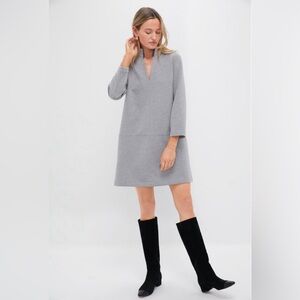TUCKERNUCK Women’s Med Gray Herringbone Shirt Clifton Dress